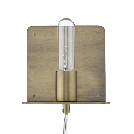 Estallar 6 x 5 x 5 in. Arris 1-Light Aged Brass Sconce ES3093084